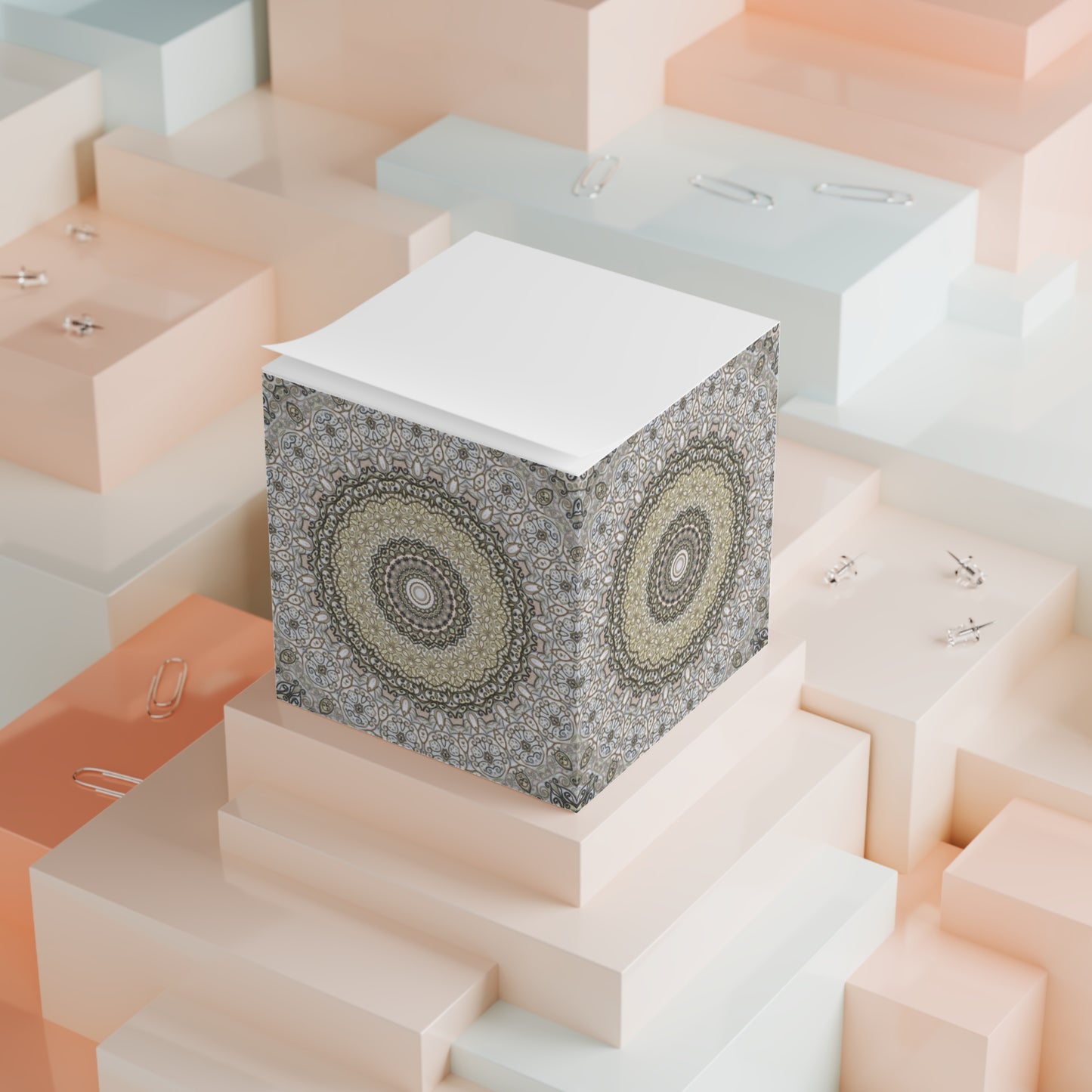 Mandala Note Cube (Browns)