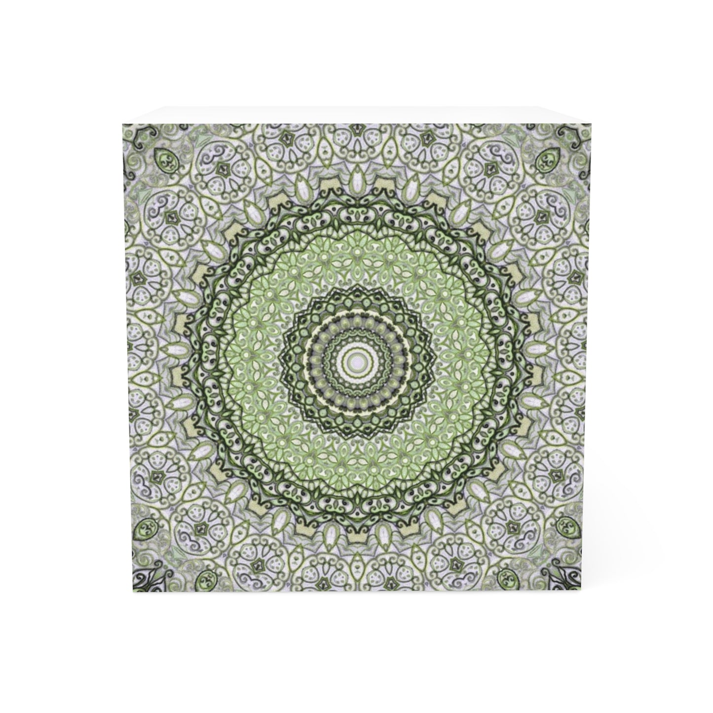 Mandala Note Cube (Greens)