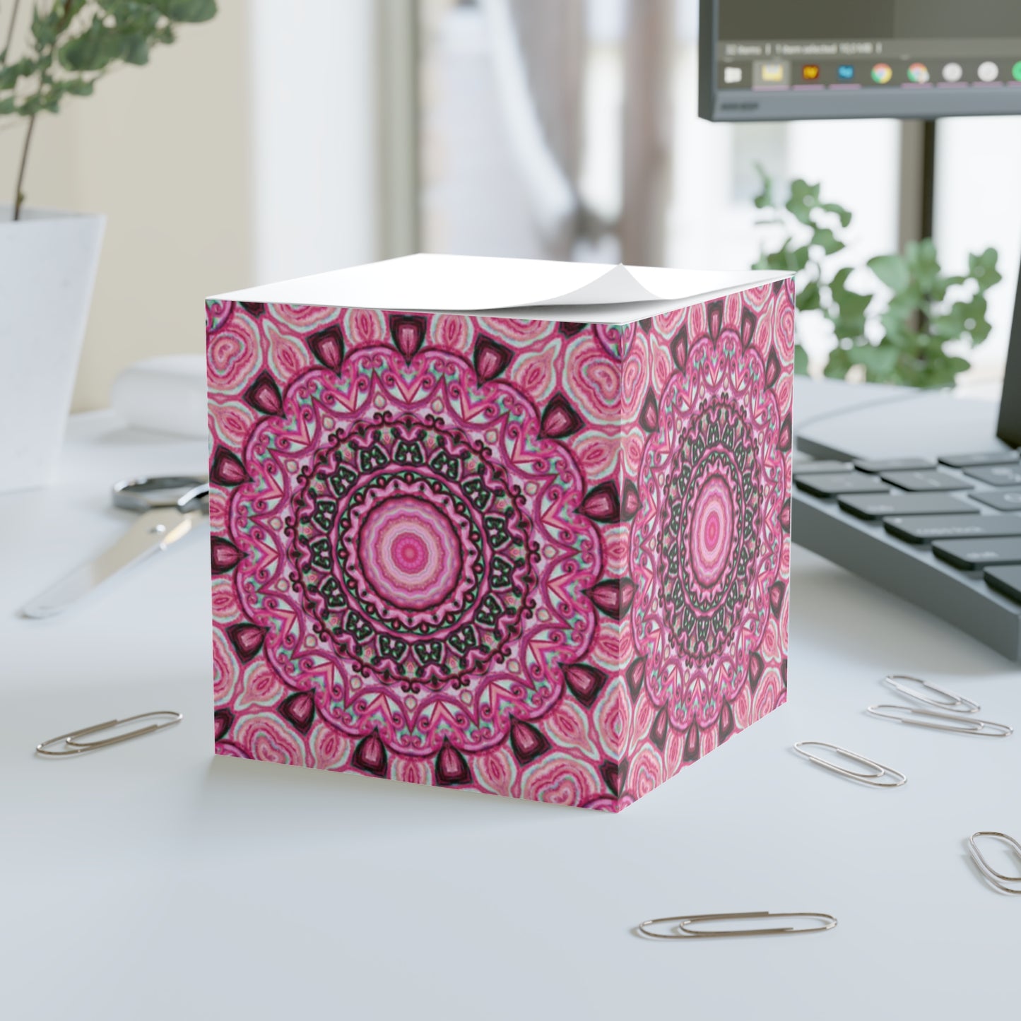 Mandala Note Cube (Pink)