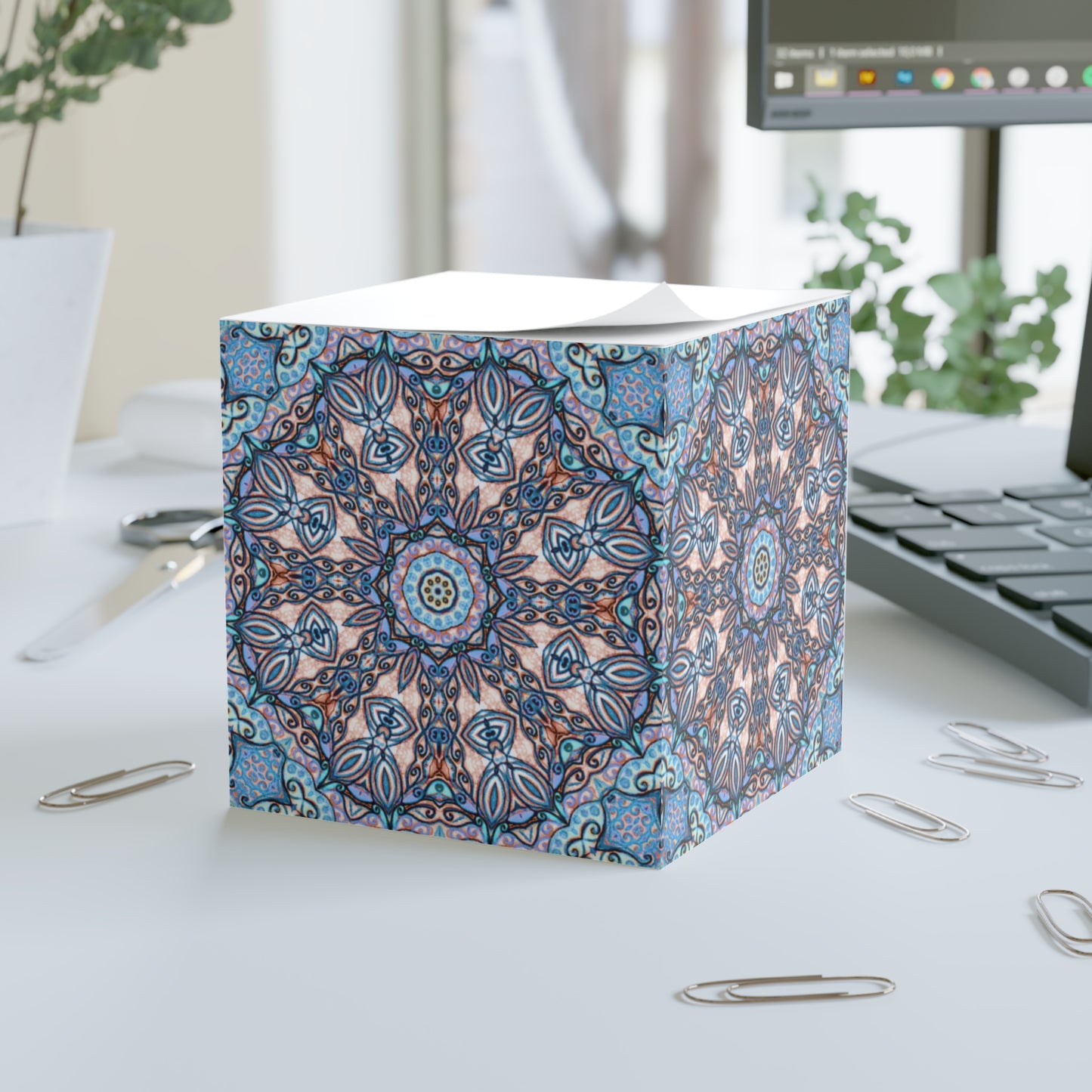 Mandala Note Cube (Blues)