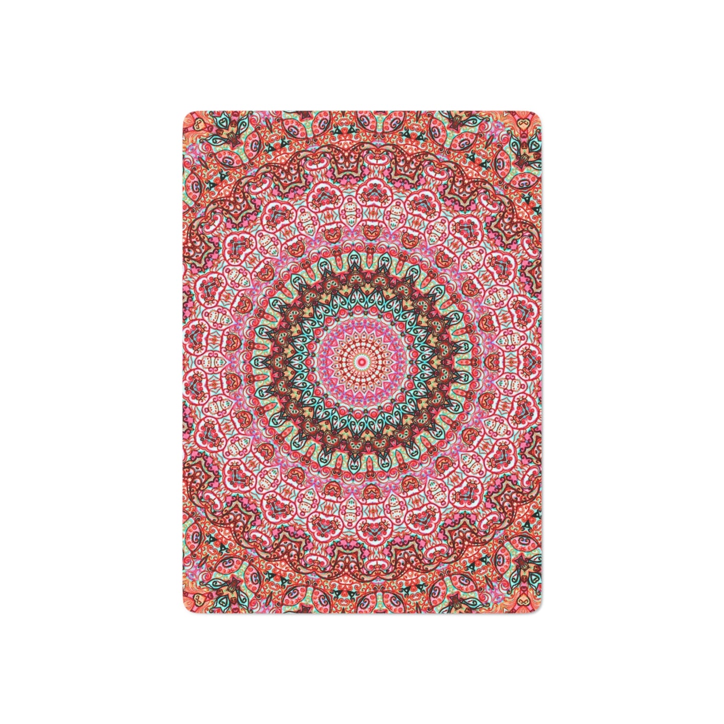 Mandala Playing Cards in Red + Pink