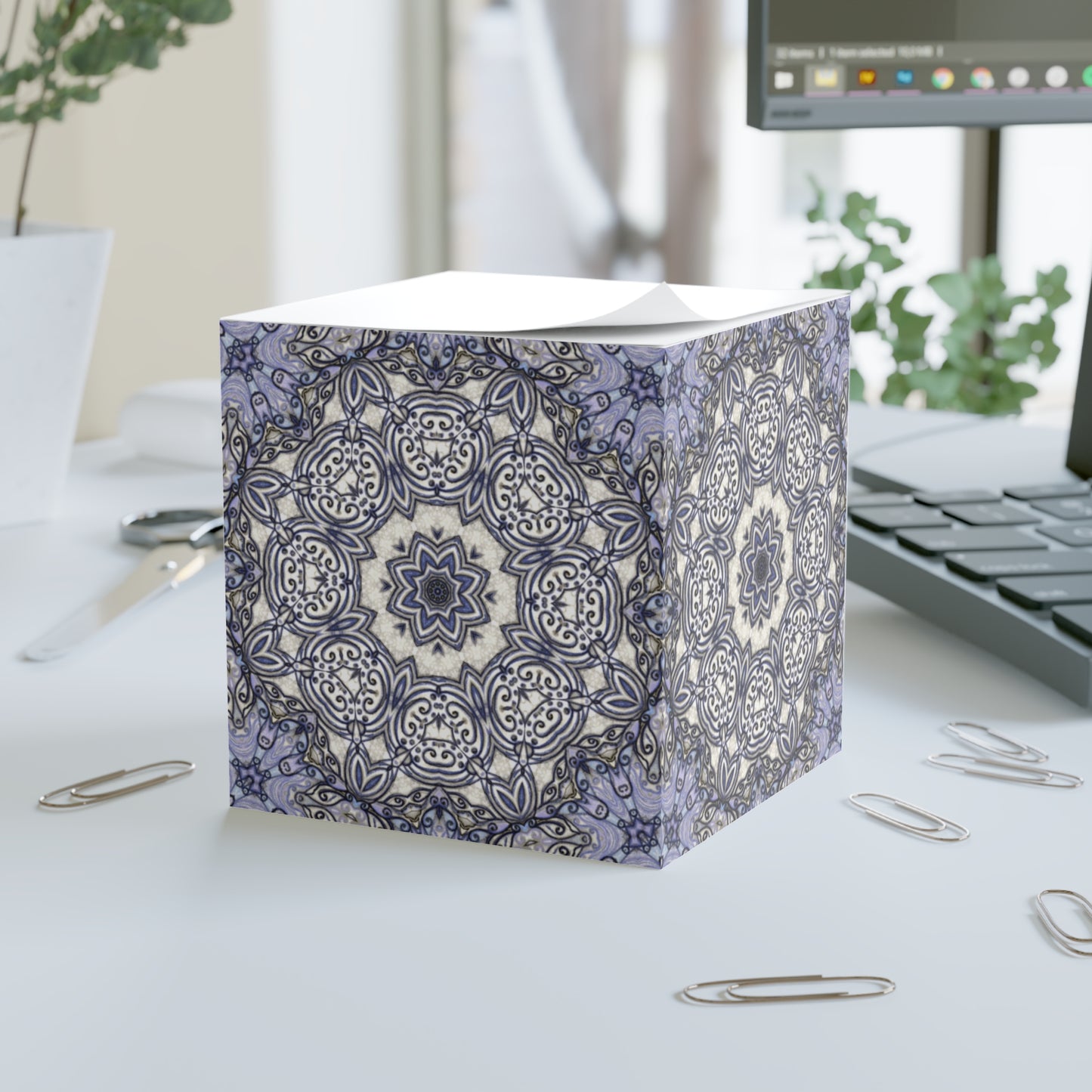 Mandala Note Cube (Periwinkle)
