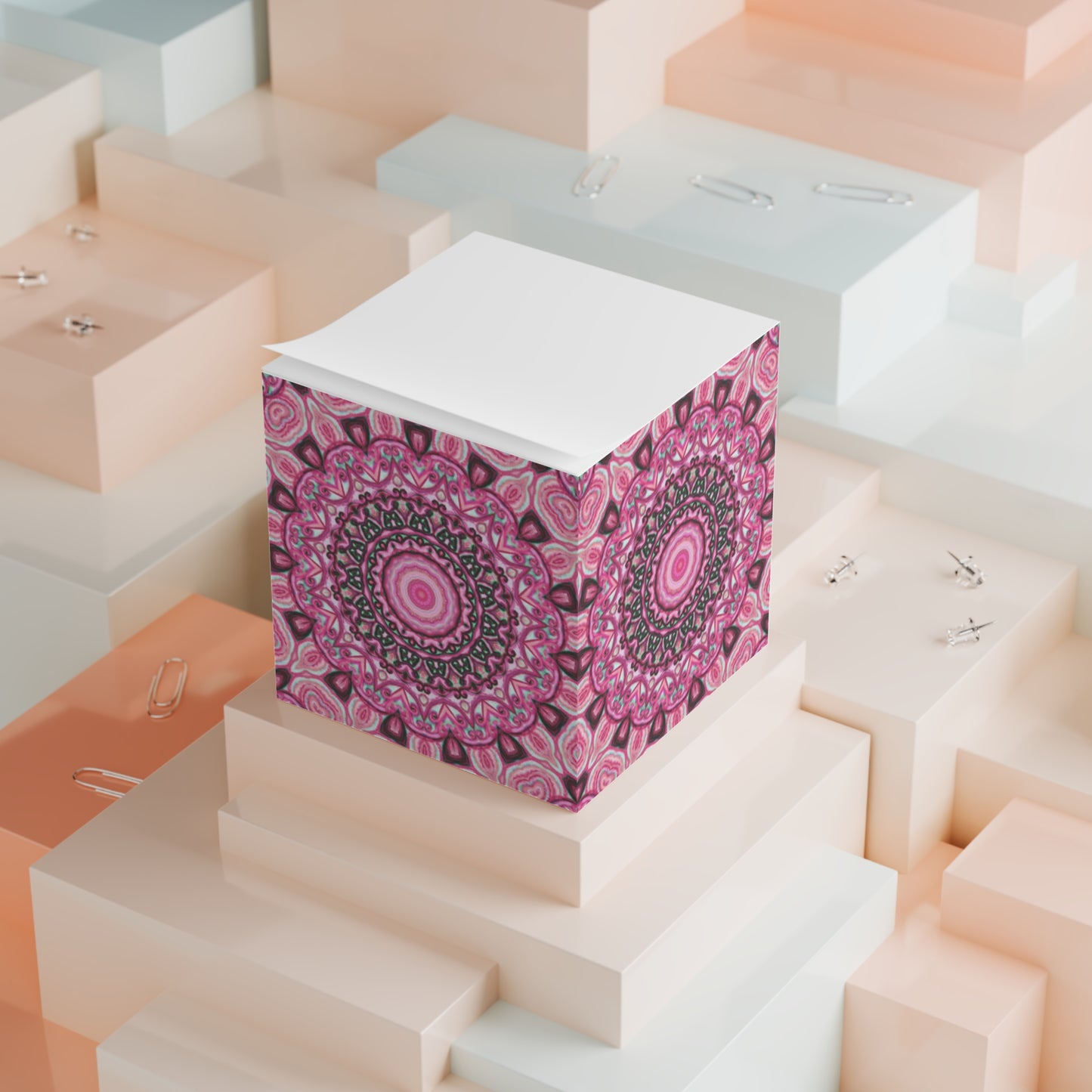 Mandala Note Cube (Pink)