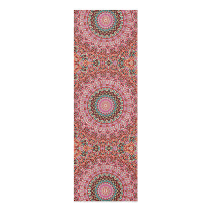 Mandala Yoga Mat in Red + Pink