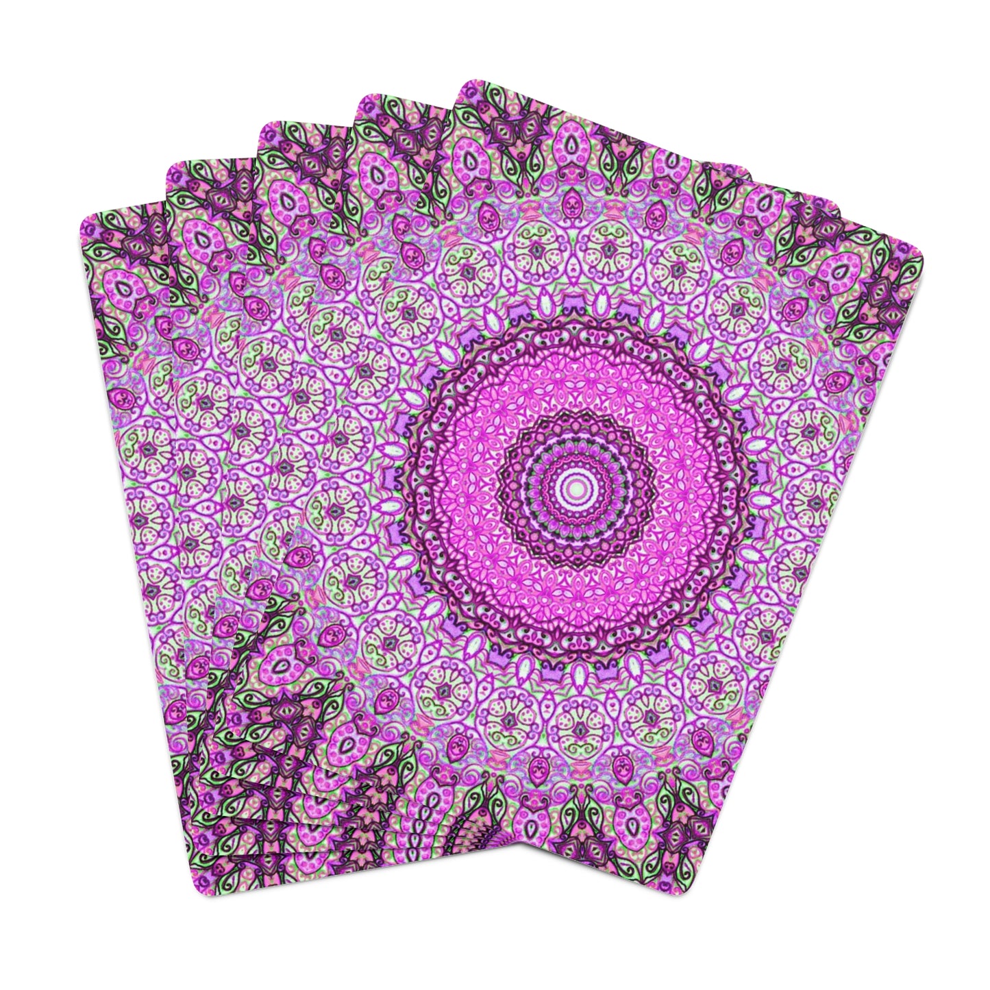 Mandala Playing Cards in Pink + Purple