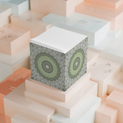 Mandala Note Cube (Greens)