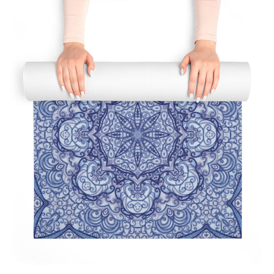 Mandala Yoga Mat in Blue